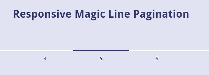 Responsive Magic Line Pagination